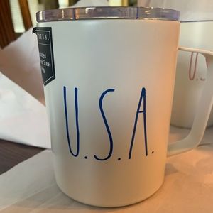 Rae Dunn wine tumbler , steel mug and ceramic mugs